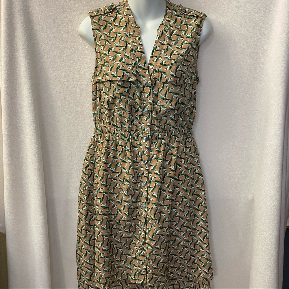 Camilla Tree High Low dress Bird pattern Small